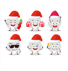 Santa Claus Emoticons With Volley Ball Cartoon