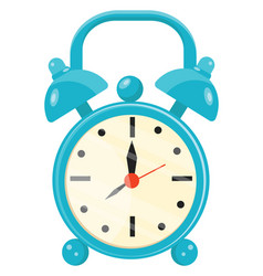 Blue Alarm Clock On A White Background