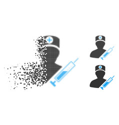 Disappearing Pixelated Halftone Medic Icon