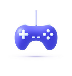 Gamepad Icon In 3d Style Purple 3d Icon