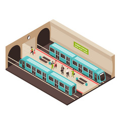 Isometric Metro Station Composition