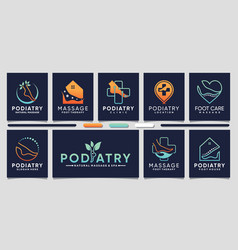 Set Bundle Of Podiatry Foot Therapy Logo