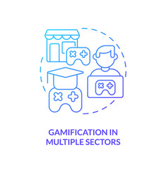 Gamification In Multiple Sectors Blue Gradient