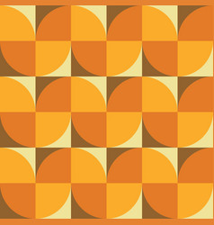 Mid Century Shapes With Squares Seamless Pattern