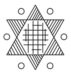 Star Of David Circles Stroke