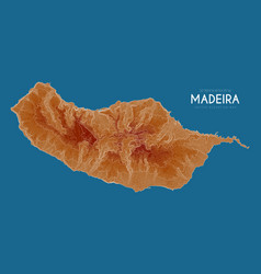 Topographic Map Of Madeira Portugal