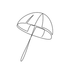 Beach Umbrella Line Art