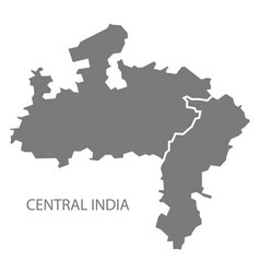 Central India Gray Region Map