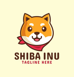 Japanese Dog Shiba Inu Logo Design Template