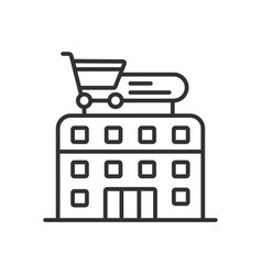 Supermarket Icon Line Design Market Products