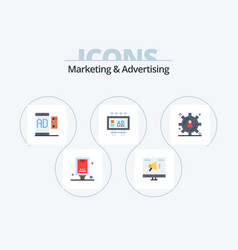 Marketing And Advertising Flat Icon Pack 5 Icon