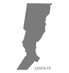 Santa Fe Argentina Map Grey