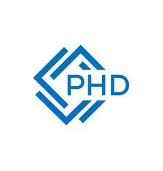 Phd Letter Logo Design On White Background