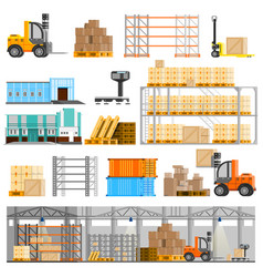 Warehouse Icons Set