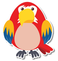 Chubby Parrot Bird Animal Cartoon Sticker