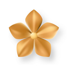 Golden Metal Pattern Flower Five Petal