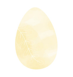 Watercolor Easter Egg Silhouette With White