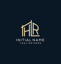 Initial Hr Logo Clean And Modern Architectural