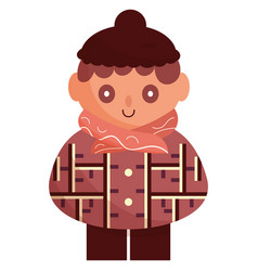 Isolated Male Character With Winter Clothes