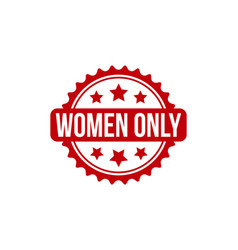 Red Women Only Rubber Stamp Seal