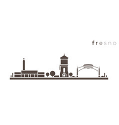 Fresno Simple Monochrome Stylish Skyline