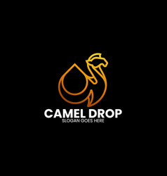 Logo Camel Drop Gradient Line Art Style