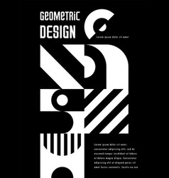 Monochrome Abstract Geometric Shape Pattern Banner