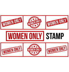 Red Women Only Rubber Stamp Set