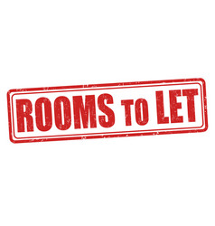 Rooms To Let Sign Or Stamp