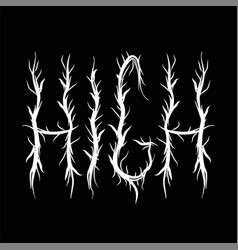 High Wordtrendy Black Metal Style Letters