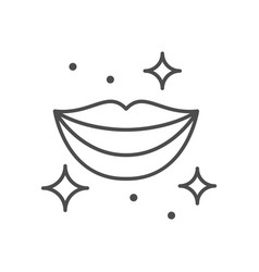 Perfect Smile Line Outline Icon