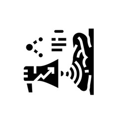 Social Listening Media Glyph Icon