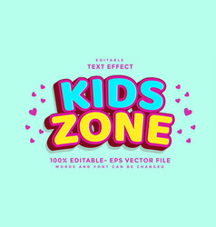 3d Minimal Word Kid Zone Editable Text Effect