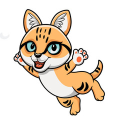 Cute Sand Cat Cartoon Flying