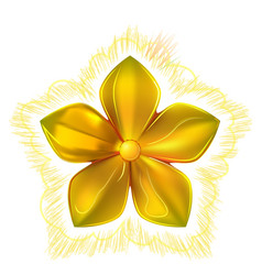 Golden Metal Pattern Flower Five Petal