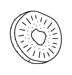 Slice Kiwi Fruit Line Icon