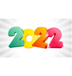 2022 Coloured 3d Icon