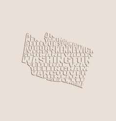 Word Cloud Map Of Washington State