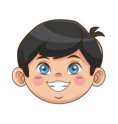 Beautiful little face boy cute child smiling Vector Image