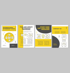 International Internship Guide Brochure Template