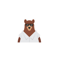 Bear With Sunglasses With White Uniform Icon