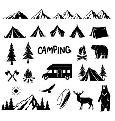 Collection Of Outdoor Activities Symbols