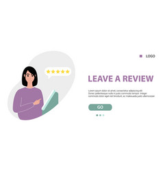 Leave A Review Template Feedback Concept