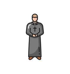 Portugal Priest In Robe Catholic Religion Man Icon