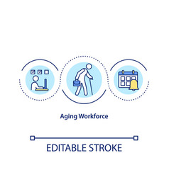 Aging Workforce Concept Icon