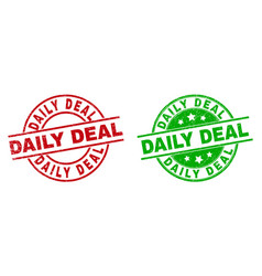 Daily Deal Round Watermarks Using Rubber Style