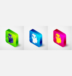 Isometric Learning Foreign Languages Icon Isolated