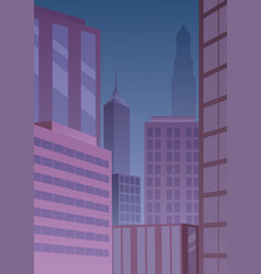 Cityscape Art Deco Purple