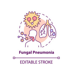 Fungal Pneumonia Concept Icon