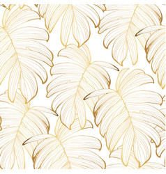 Luxury Gold Background Floral Seamless Pattern